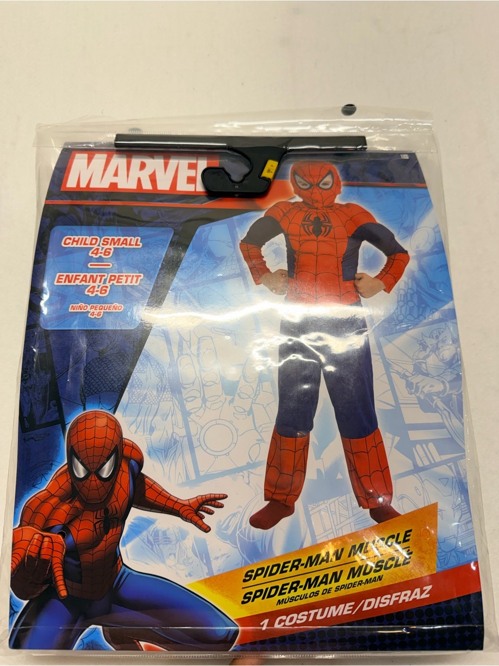Marvel Spider-Man Muscle Costume 4-6 NWT